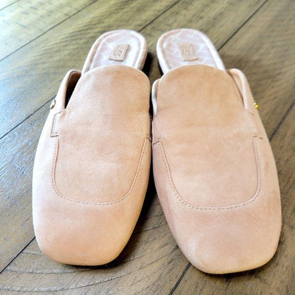 UGG Beige Suede Slip-On Loafers, Women's Size 8 - Picture 1 of 7